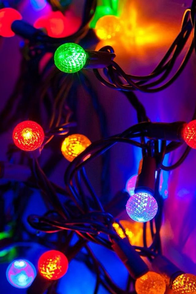 New Year 2015 Colorful Neon Light iPhone 4s wallpaper 640x960