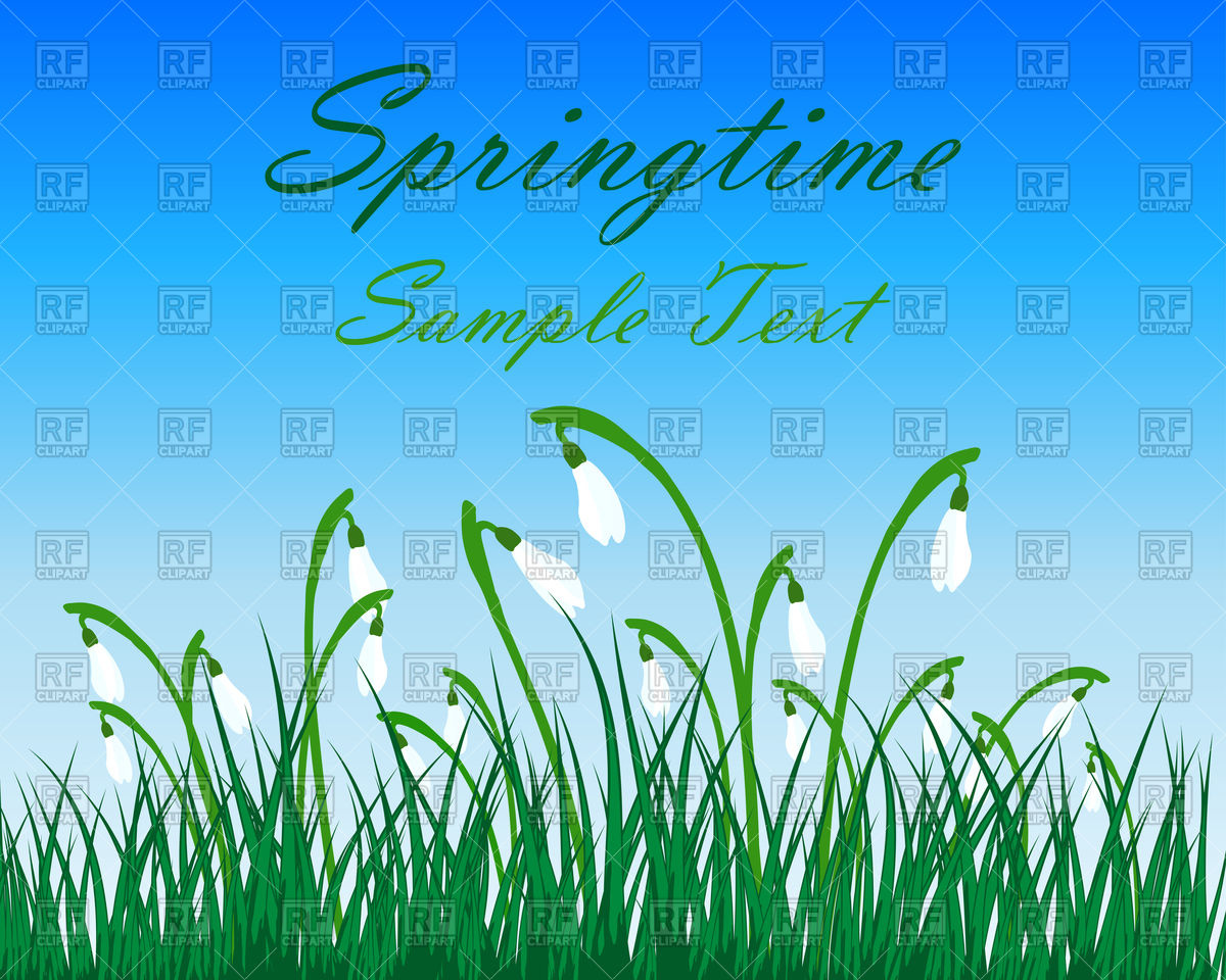 Springtime background with prolisky Vector Image of Backgrounds