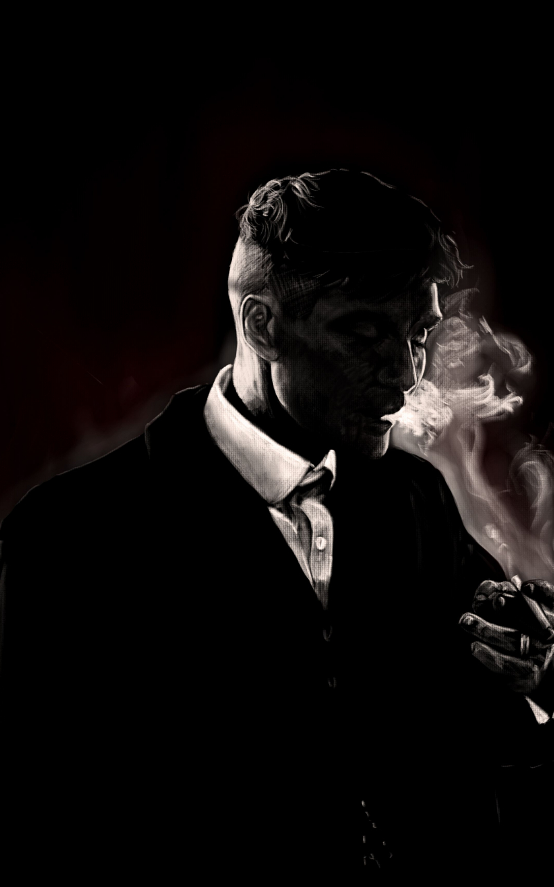 Portrait Of Thomas Shelby From Peaky Blinders Drawn