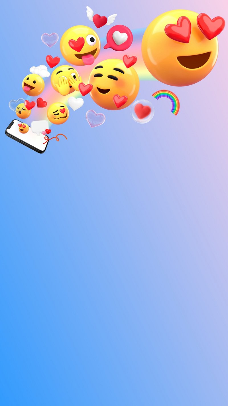 Cute Happy Emoticons Phone Wallpaper Premium Photo Rawpixel