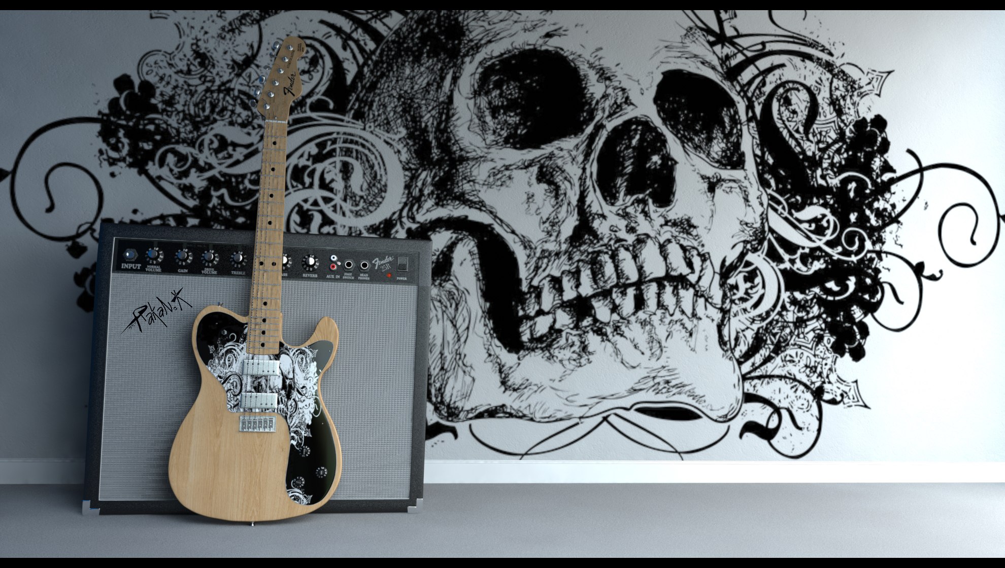 Fender Guitar Amp By Djreko
