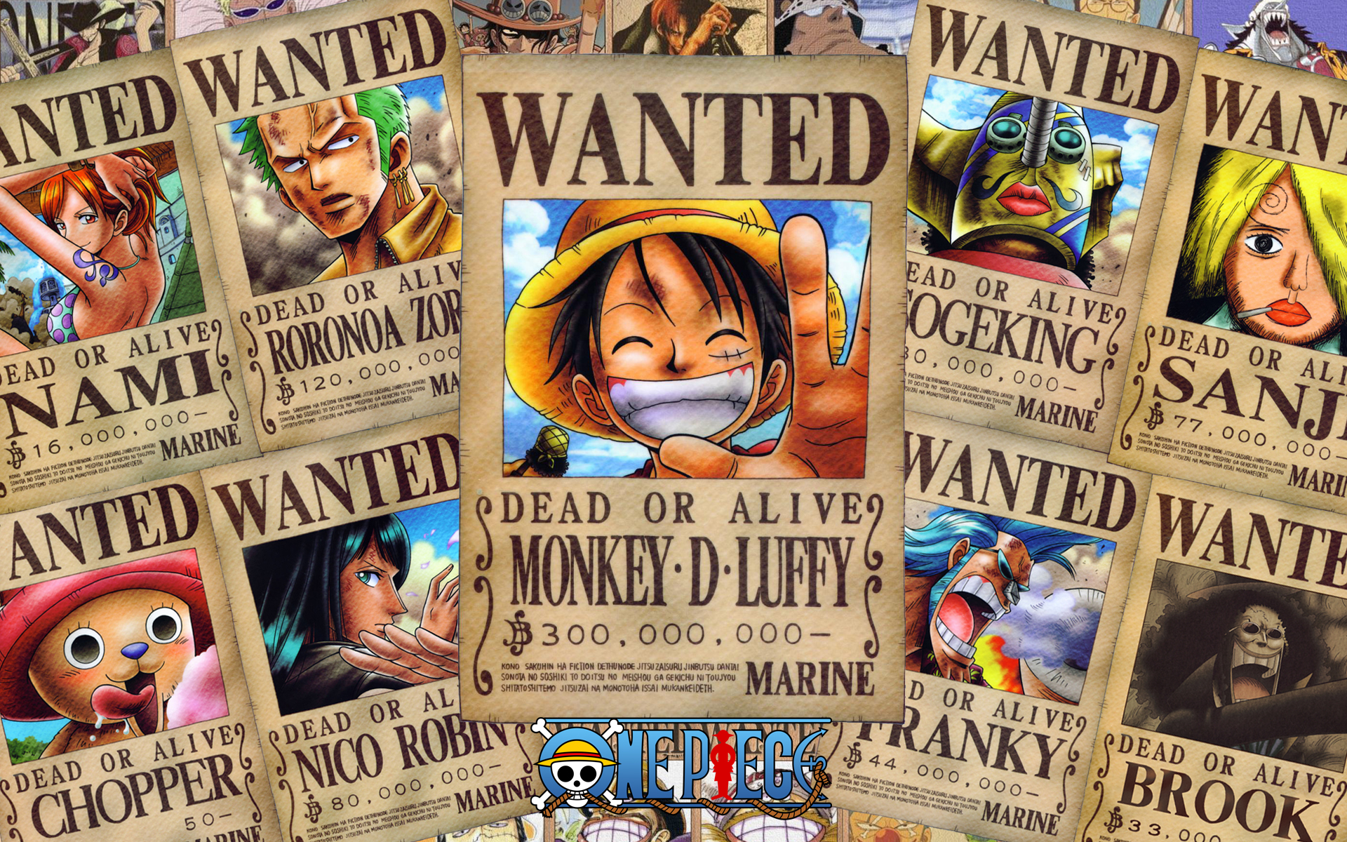 One Piece Anime Wanted Wallpaper