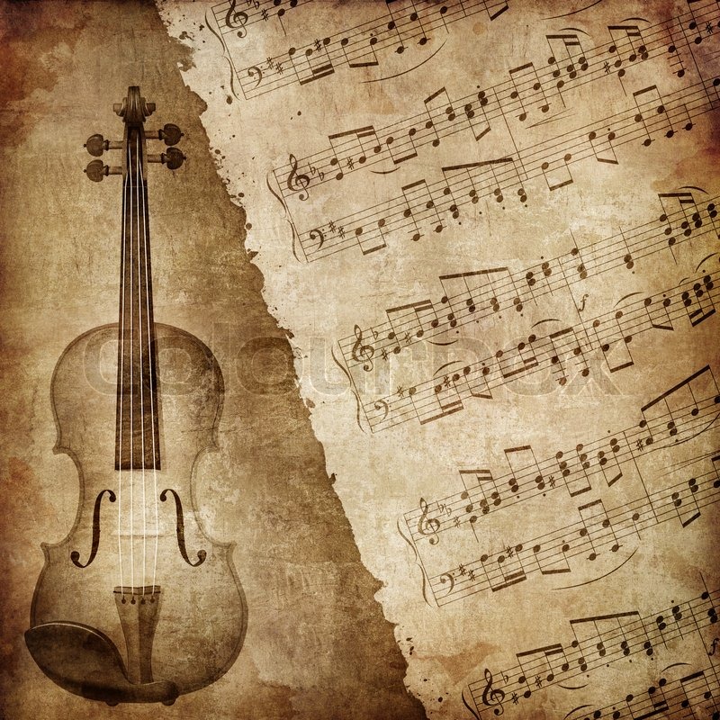 Textured Wallpaper On Of Old Paper Retro Music Texture Background With