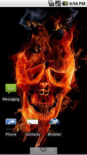 Bigger Skull Fire HD Live Wallpaper For Android Screenshot