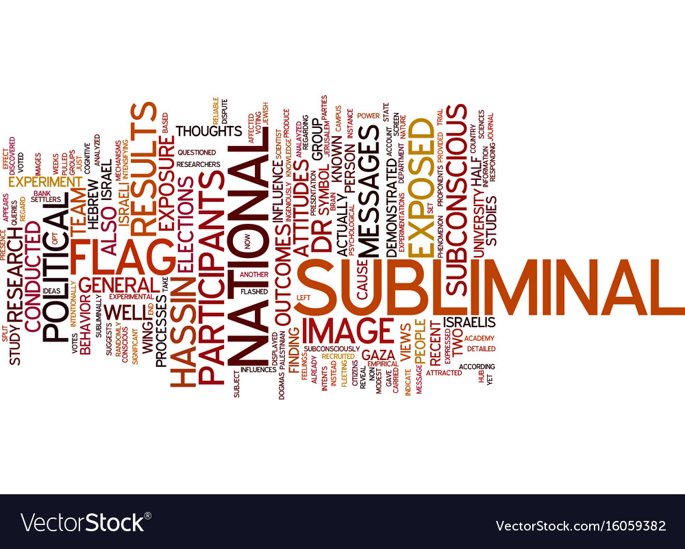 The Power Of Subliminal Messages Text Background Vector Image