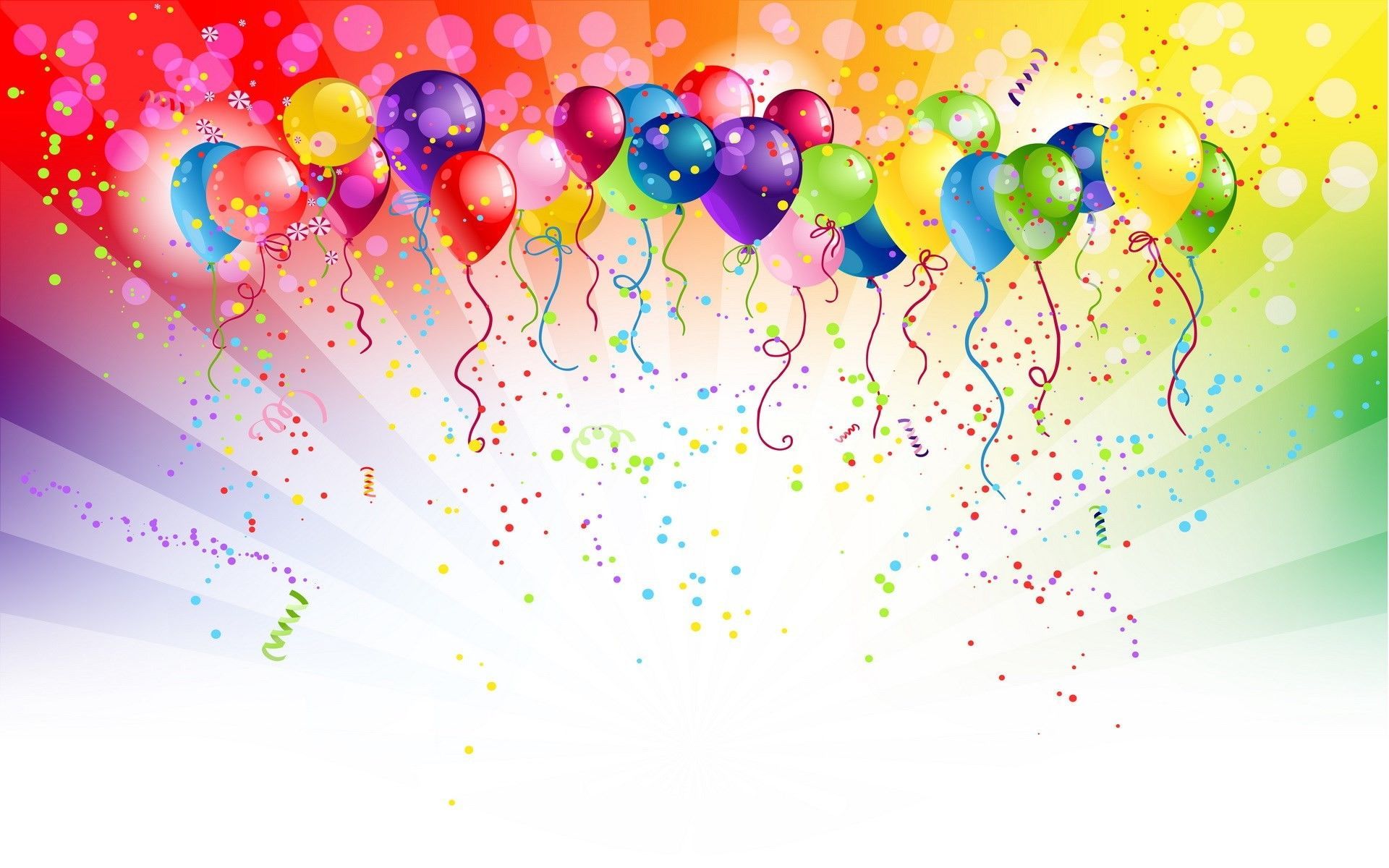 Party Balloons Wallpaper Top Background