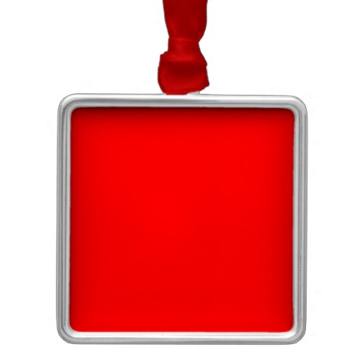 Background Color Solid Red Create Your Own Custom Metal Ornament