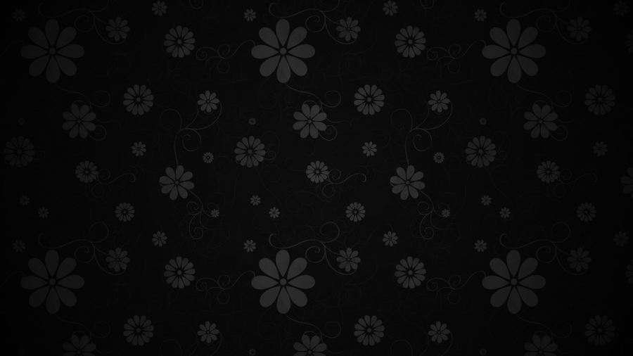 Floral Black Wallpaper By Mucski