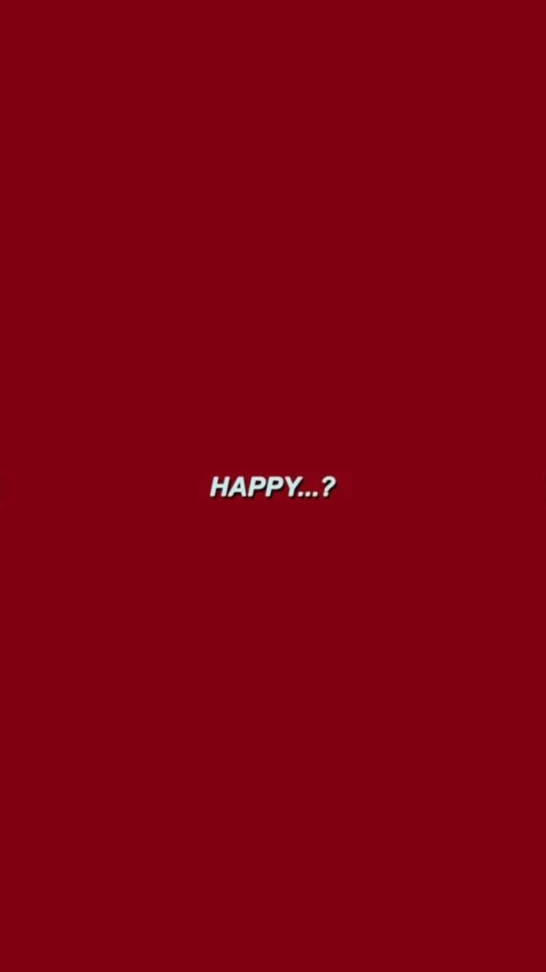 Red Cute Aesthetic Happy Wallpaper