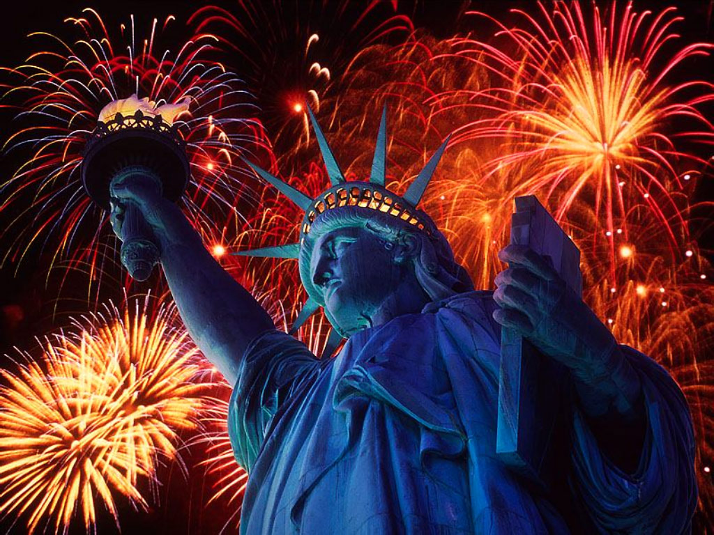 Fourth Of July Patriotic Wallpaper Background Statue Liberty