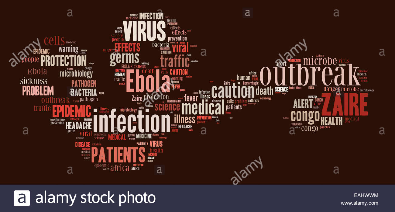 Ebola Virus Pictogram With Red And White Wordings On