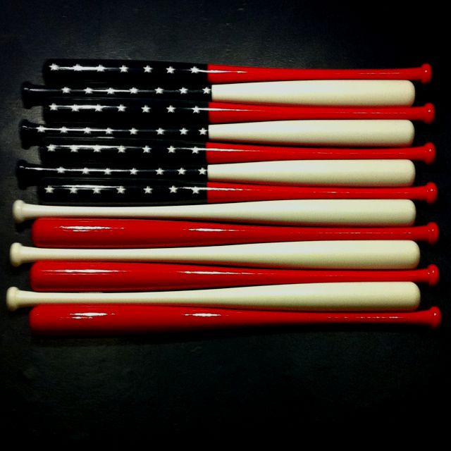 Baseball Bats Made Into A Flag For The Of