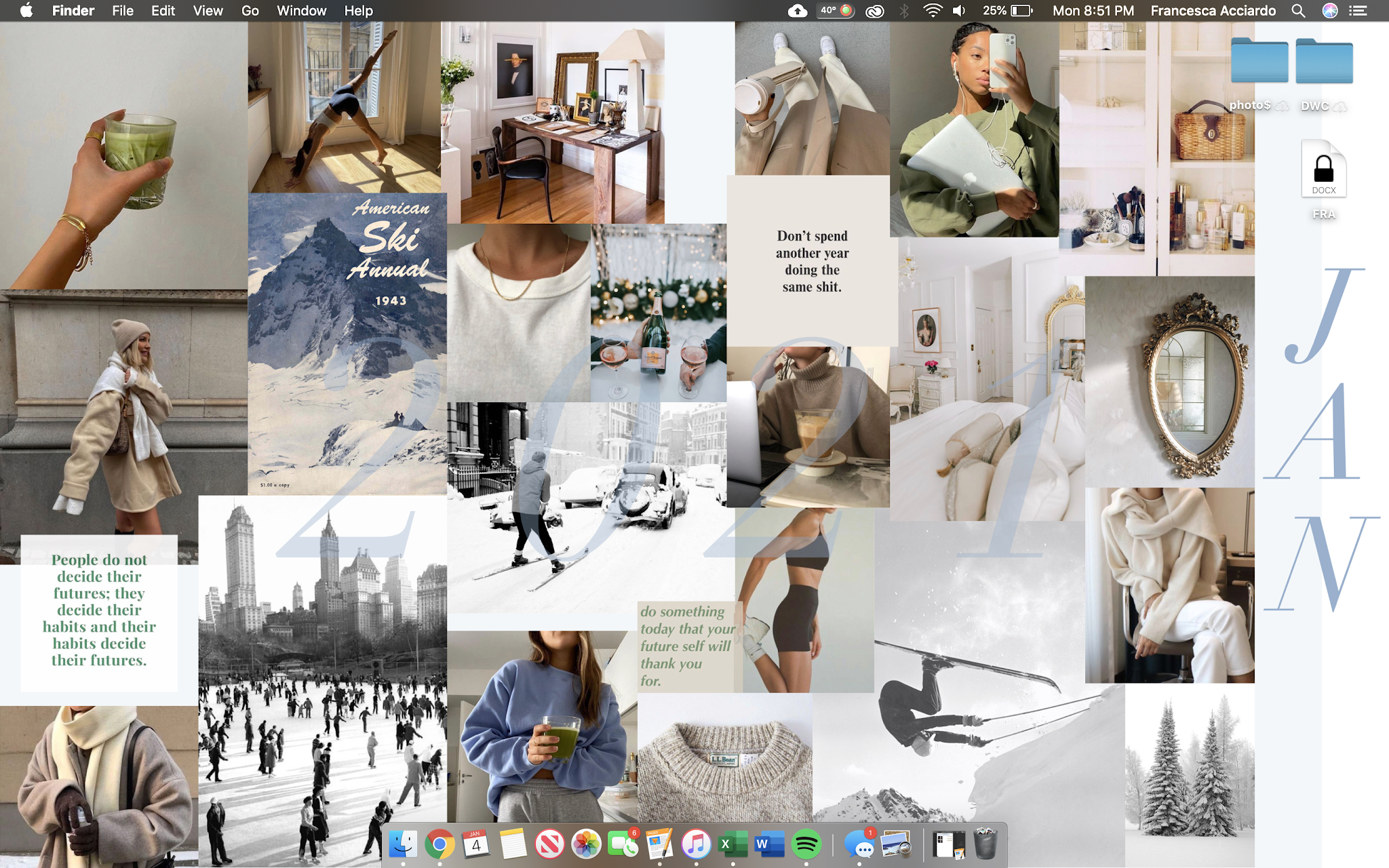 January Moodboard Desktop Wallpaper
