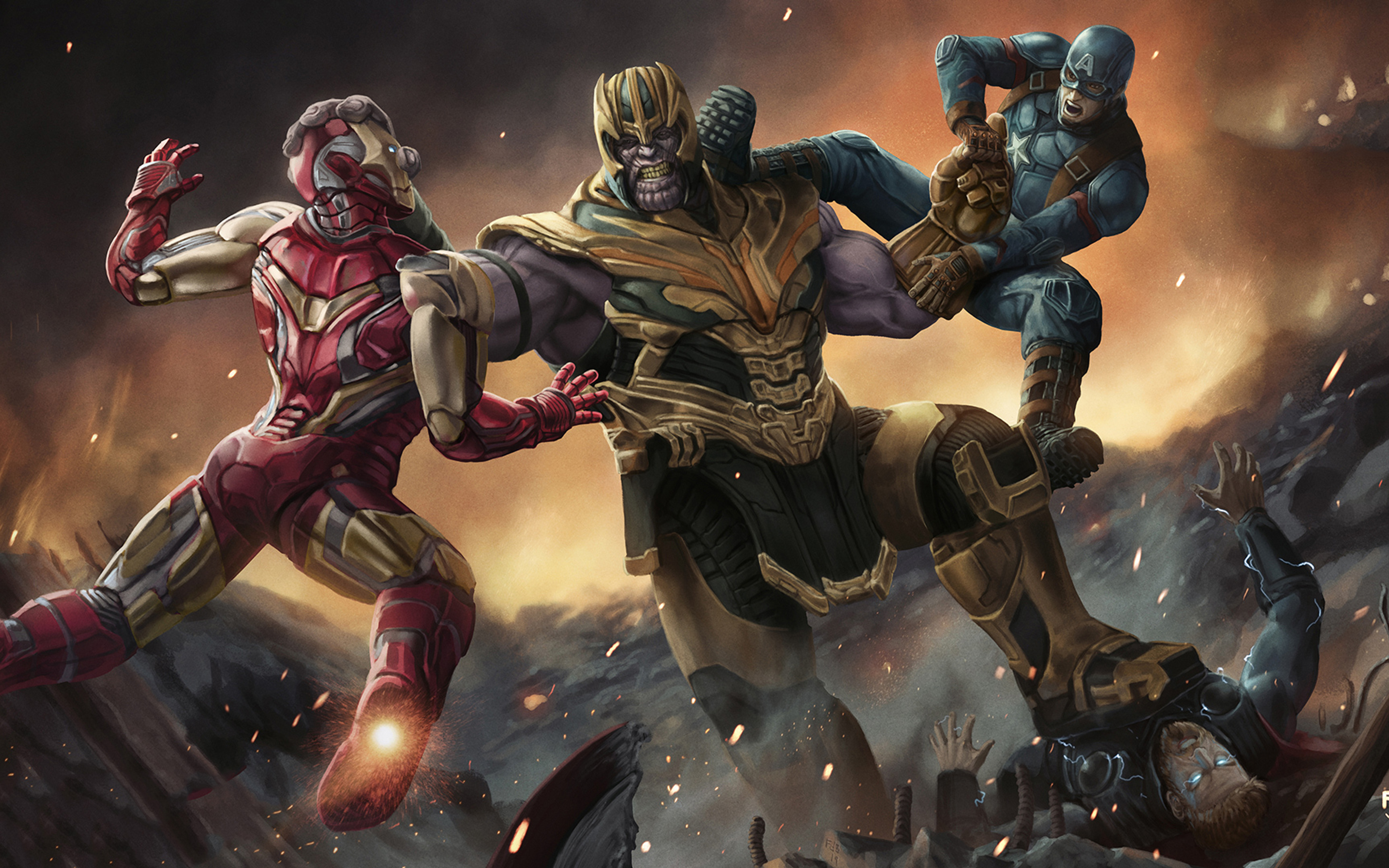 Avengers Endgame Fighting 4k HD Wallpaper Image Photos And Picture