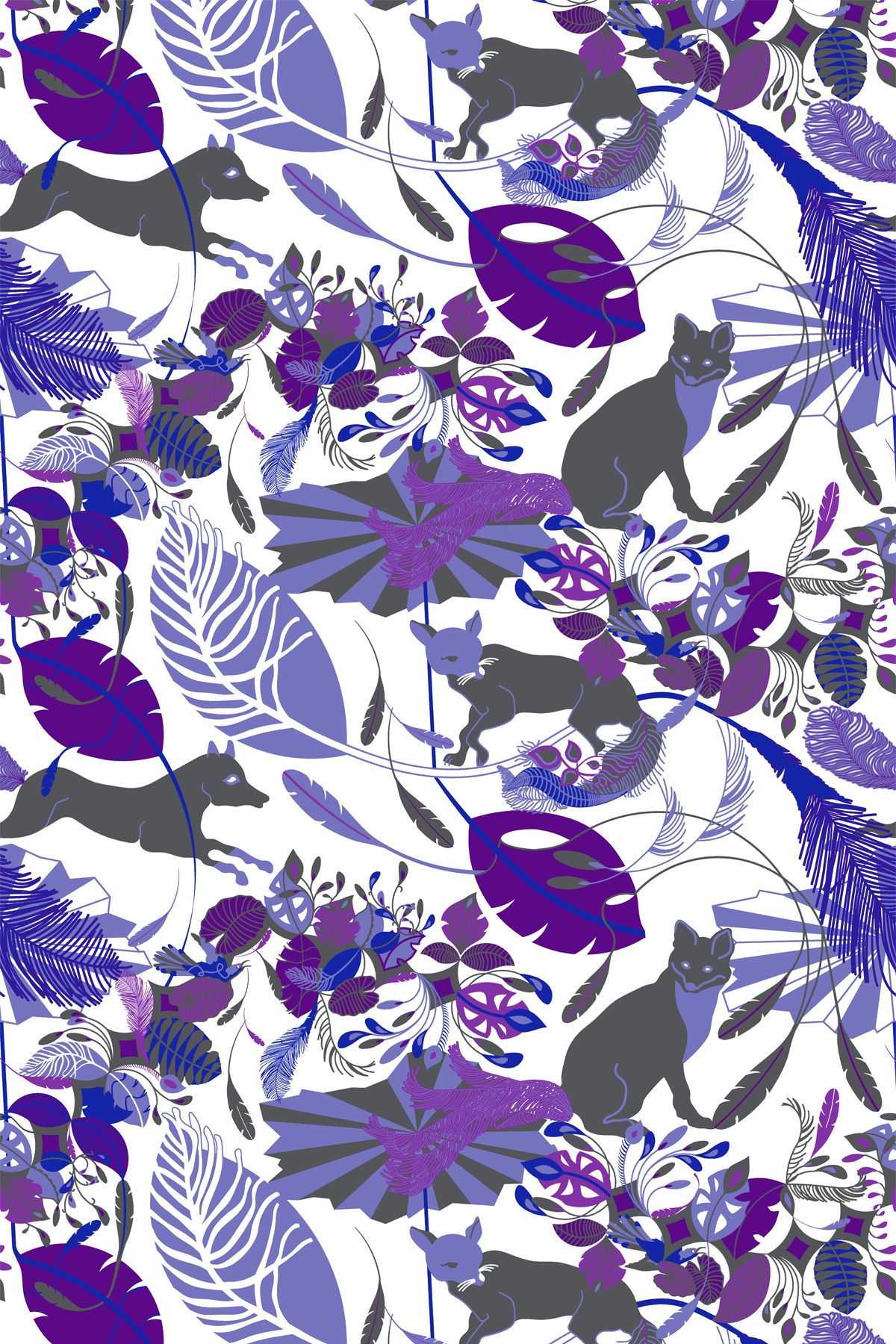 Foxtrot Wallpaper Divinity Fabric Pattern Color