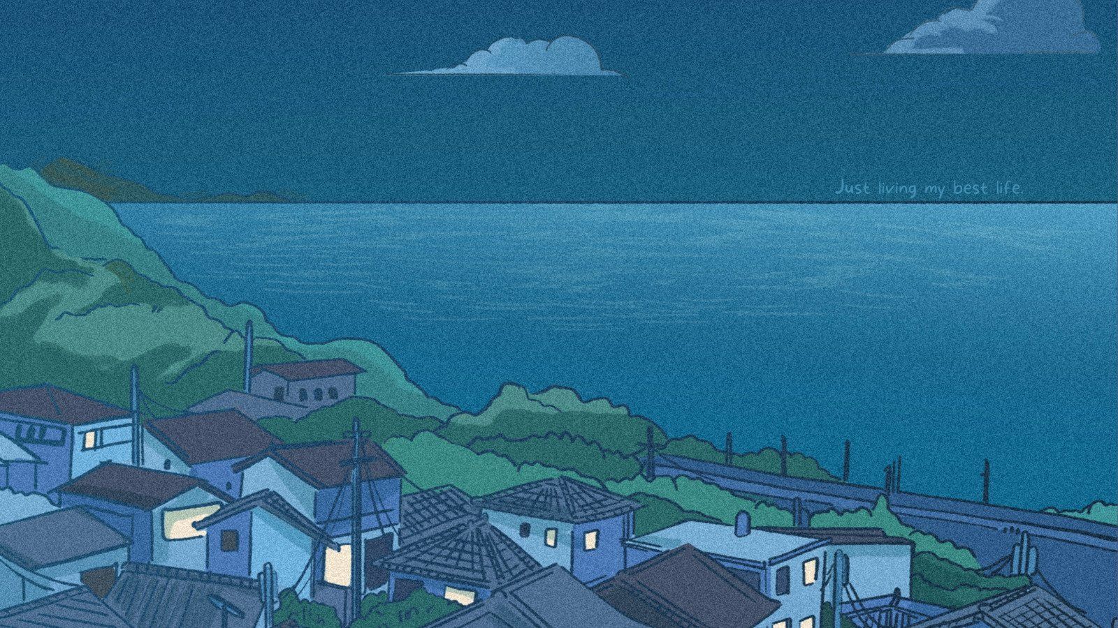 Blue Anime Aesthetic Wallpaper