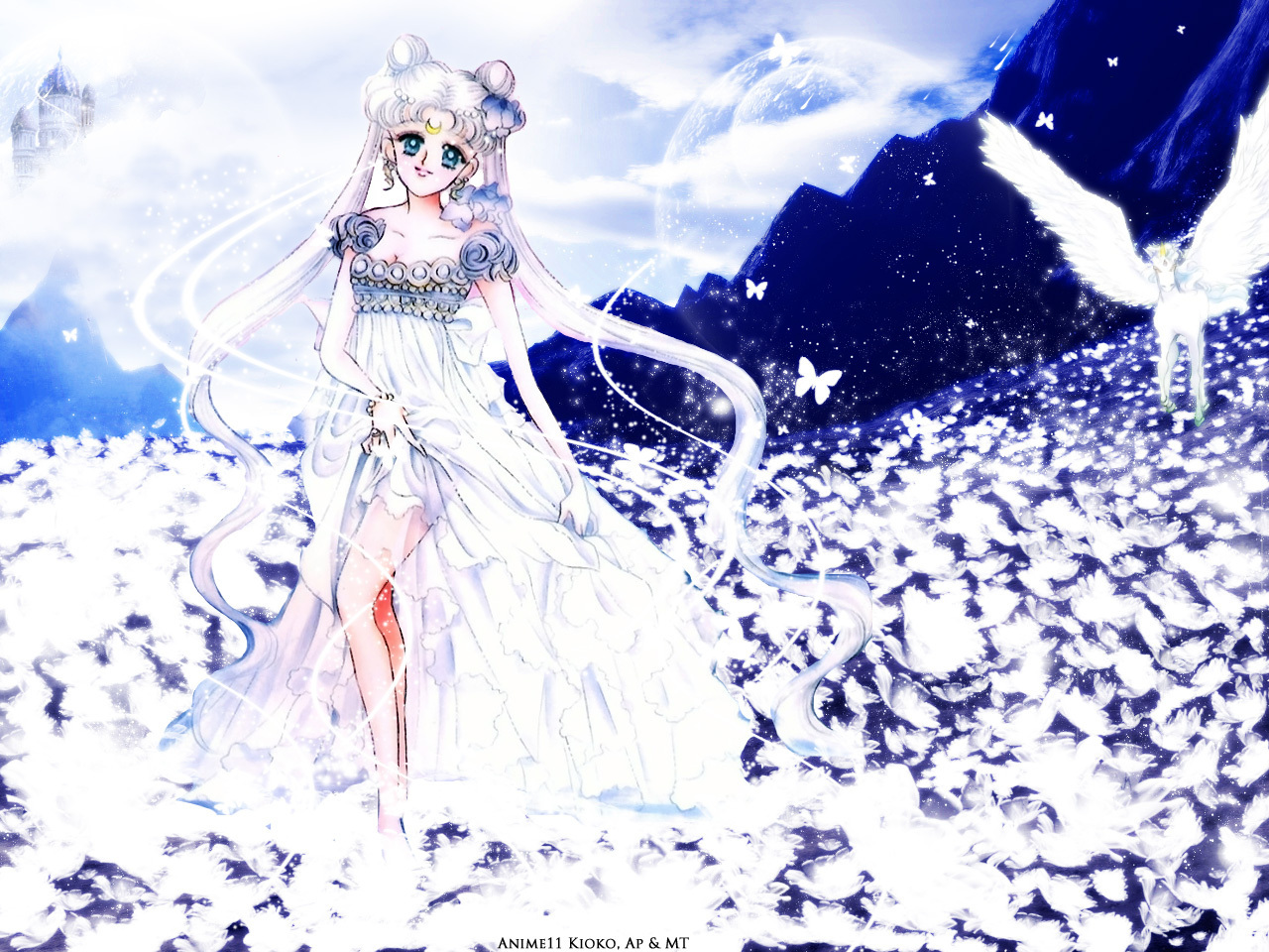 Princess Serenity Pegasus Widescreen Sailor Senshi Wallpaper