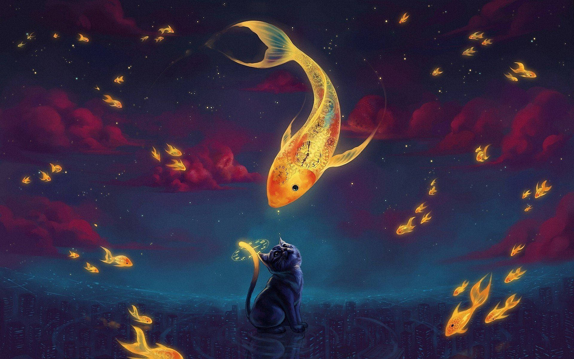 Cat Art Wallpaper
