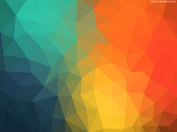 An Abstract Graphic Made Of Green Yellow And Orange Triangle Shapes