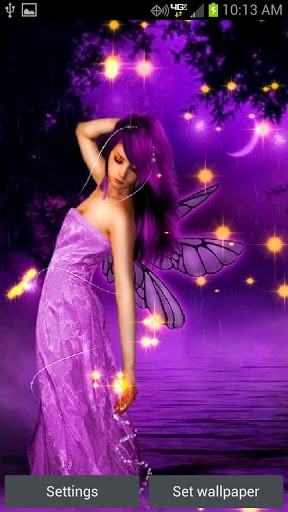 Bigger Purple Fairy Live Wallpaper For Android Screenshot