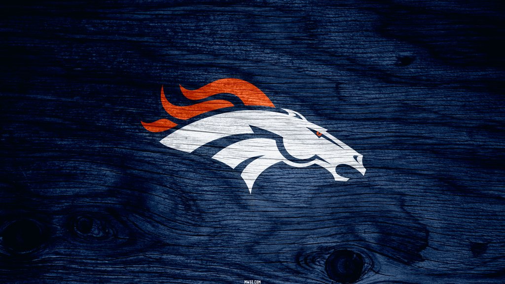 Denver Broncos Retro Logo Wallpaper Denver broncos blue weathered