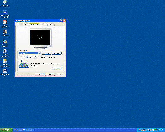 When Using Extended Desktop In Windows Xp The Background Is Blue After