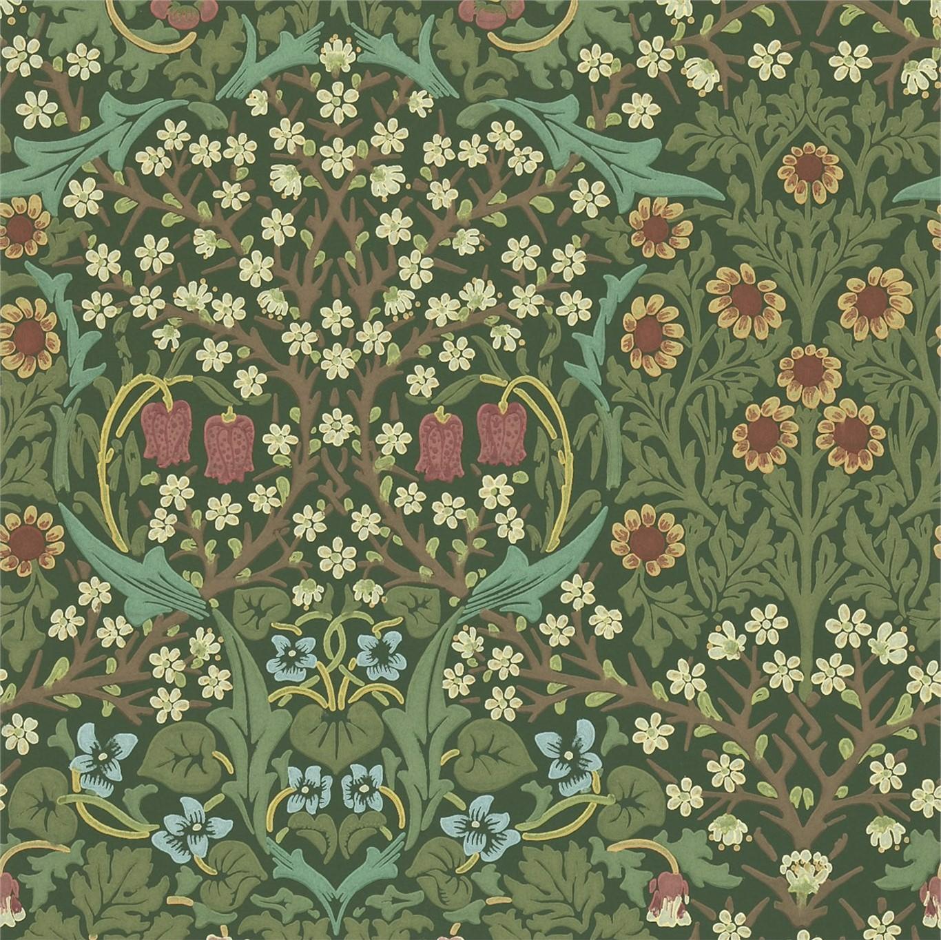 Blackthorn Green Wallpaper Morris Co By Sanderson Design