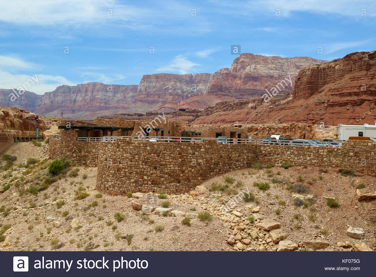 Navajo Bridge Interpretive Center Vermillion Cliffs In Background