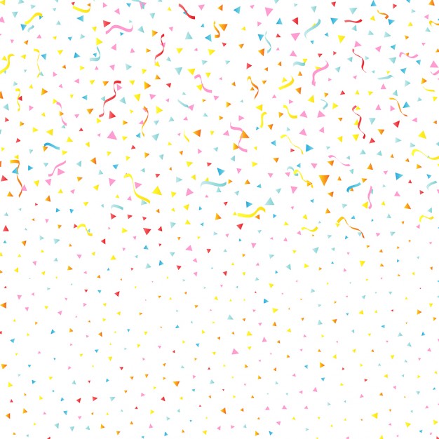 Celebration Background With Confetti And Streamers Vector