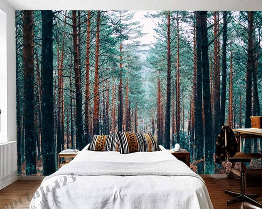 3d Wallpaper Summer Forest Sunrise Natural Scenery