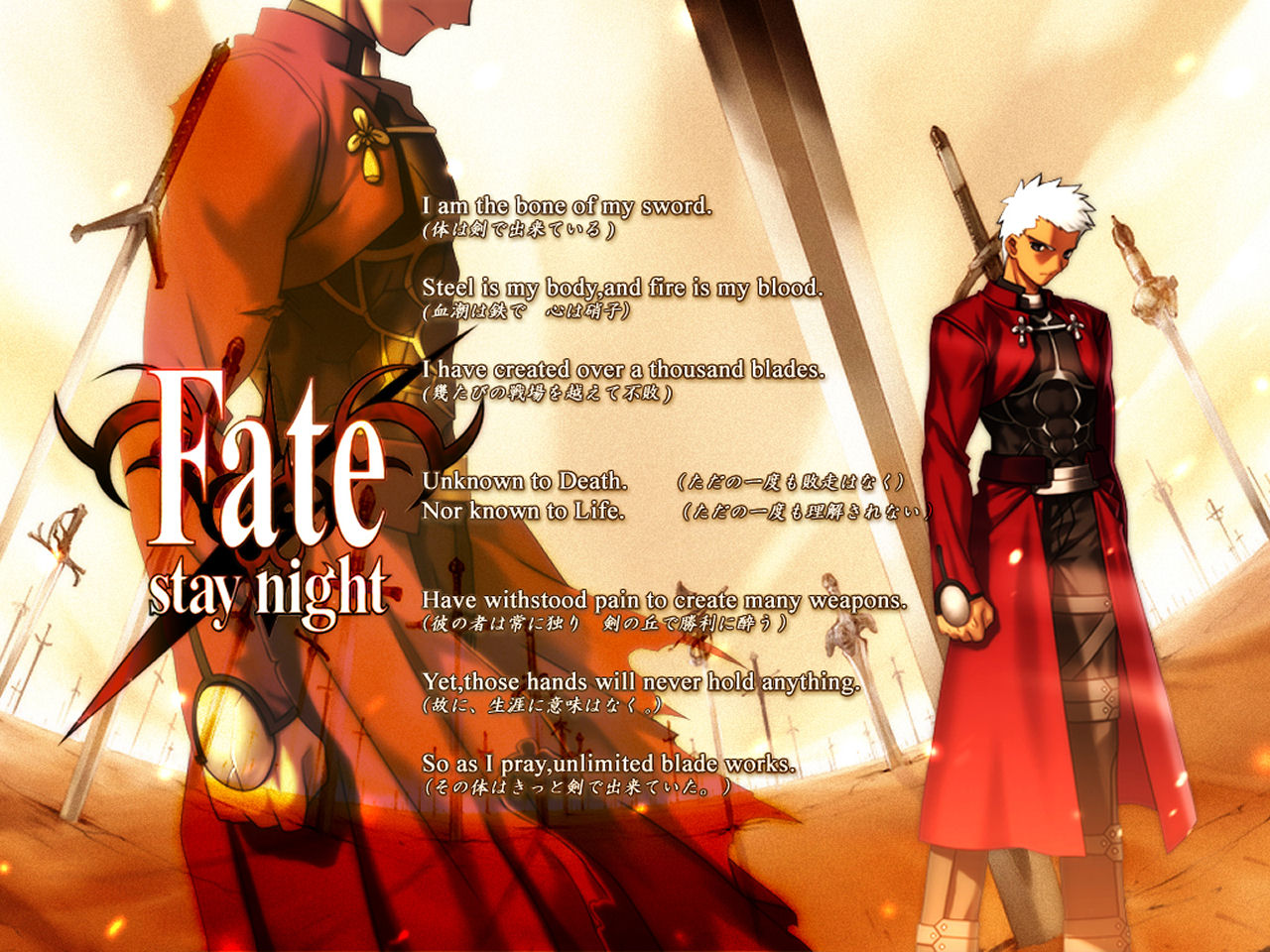 FateStay Night Unlimited Blade Works Wallpaper and