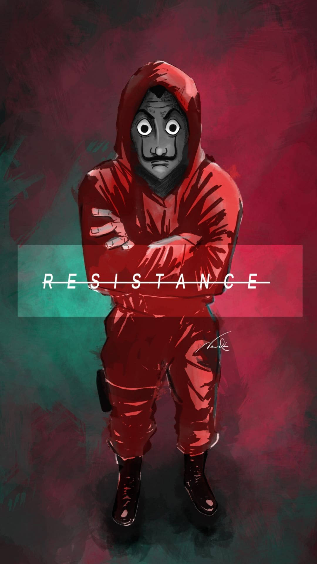 Money Heist Dali Mask Costume Wallpaper