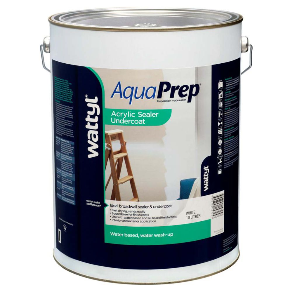 Aqua Prep Acrylic Sealer Undercoat White 10l Ideal Broadwall