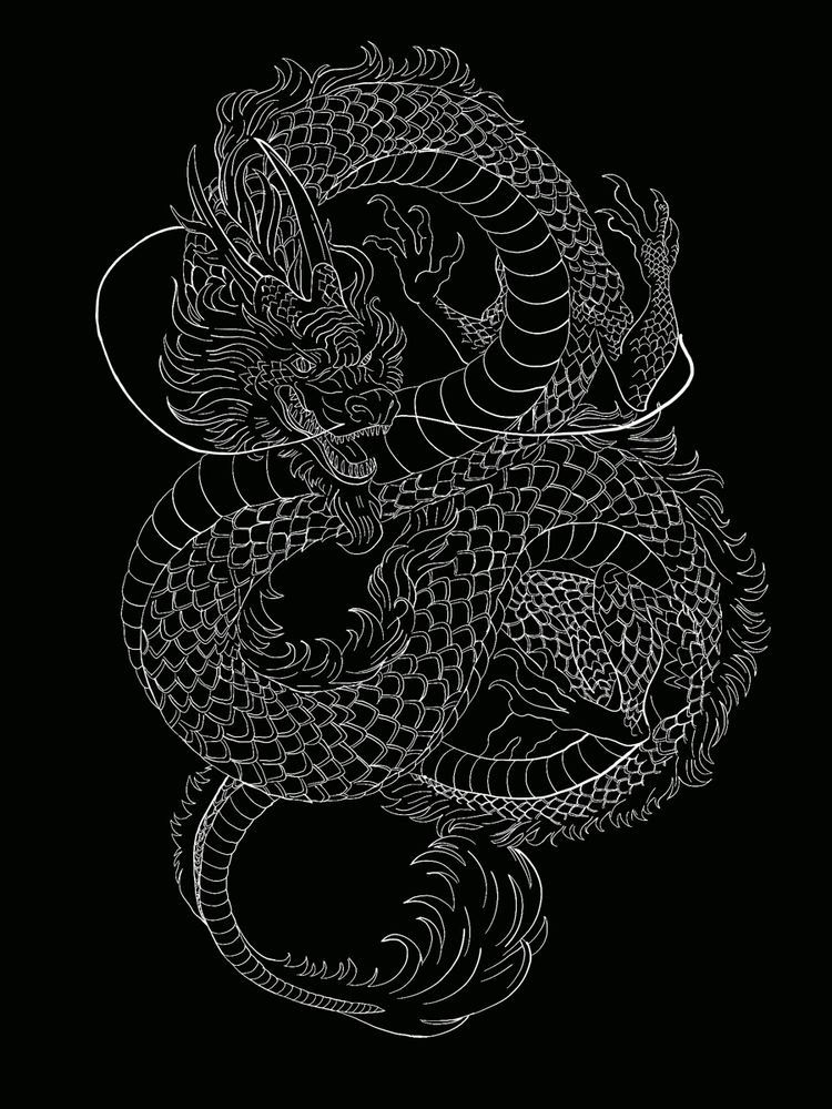 Credits to artist Black dragon tattoo Dragon wallpaper iphone