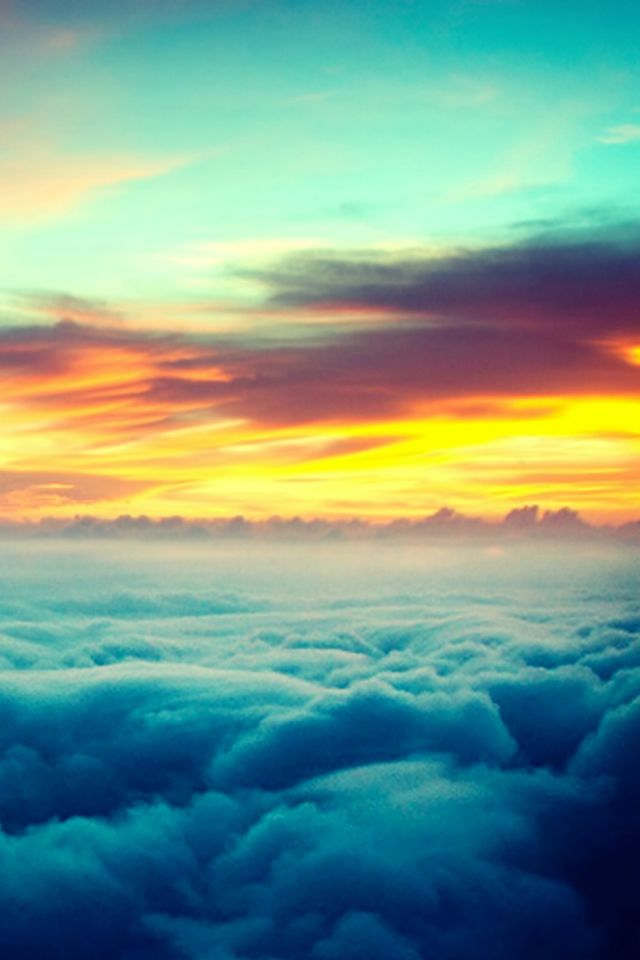 Sunset Thick Clouds Skyview iPhone 4s wallpaper iPhone 4s