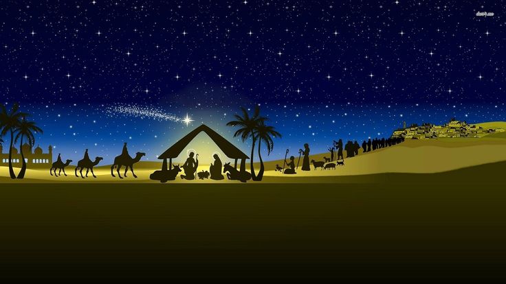 Nativity Scene Image Bethlehem Away In A Manger