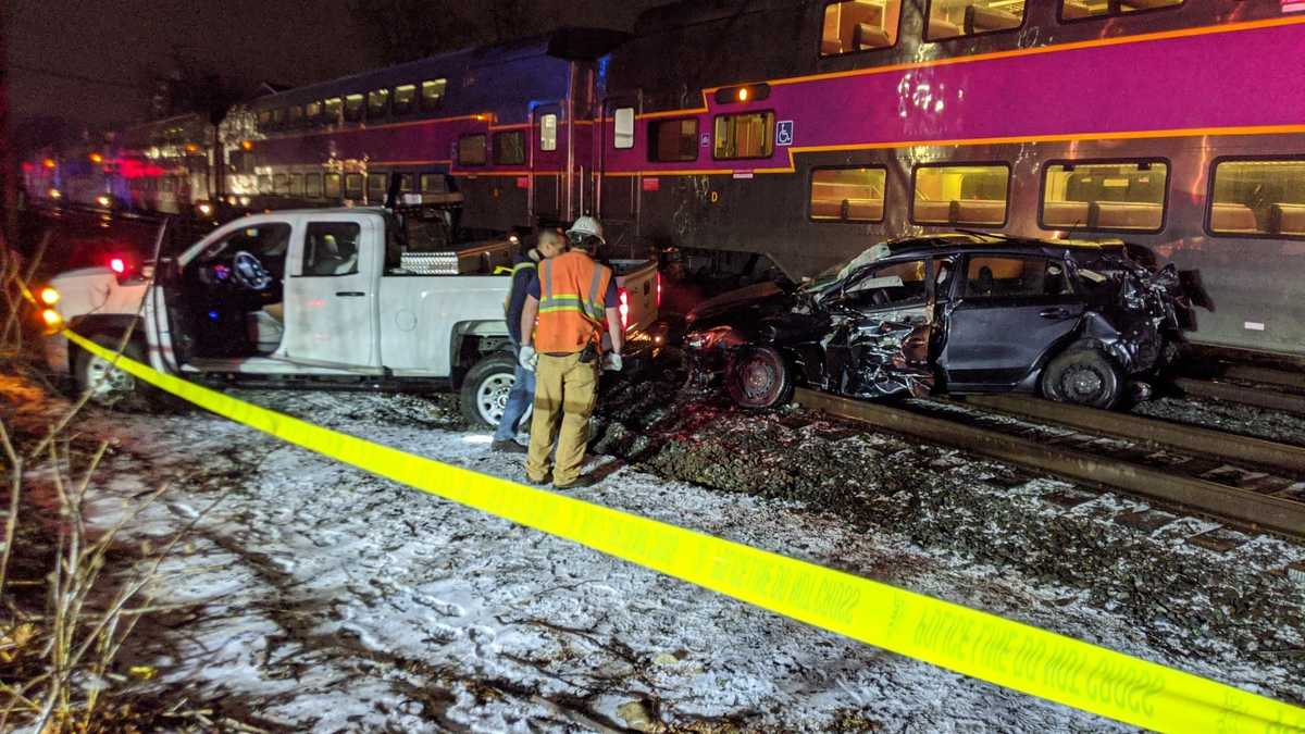 Mbta Train Collides With Vehicle On Commuter Rail Tracks In Ashland