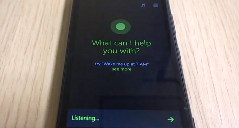 First Look Cortana Assistant For Windows Phone Caught On Video