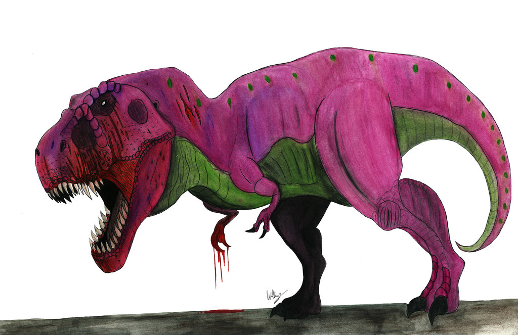 Scary Barney The Dinosaur By