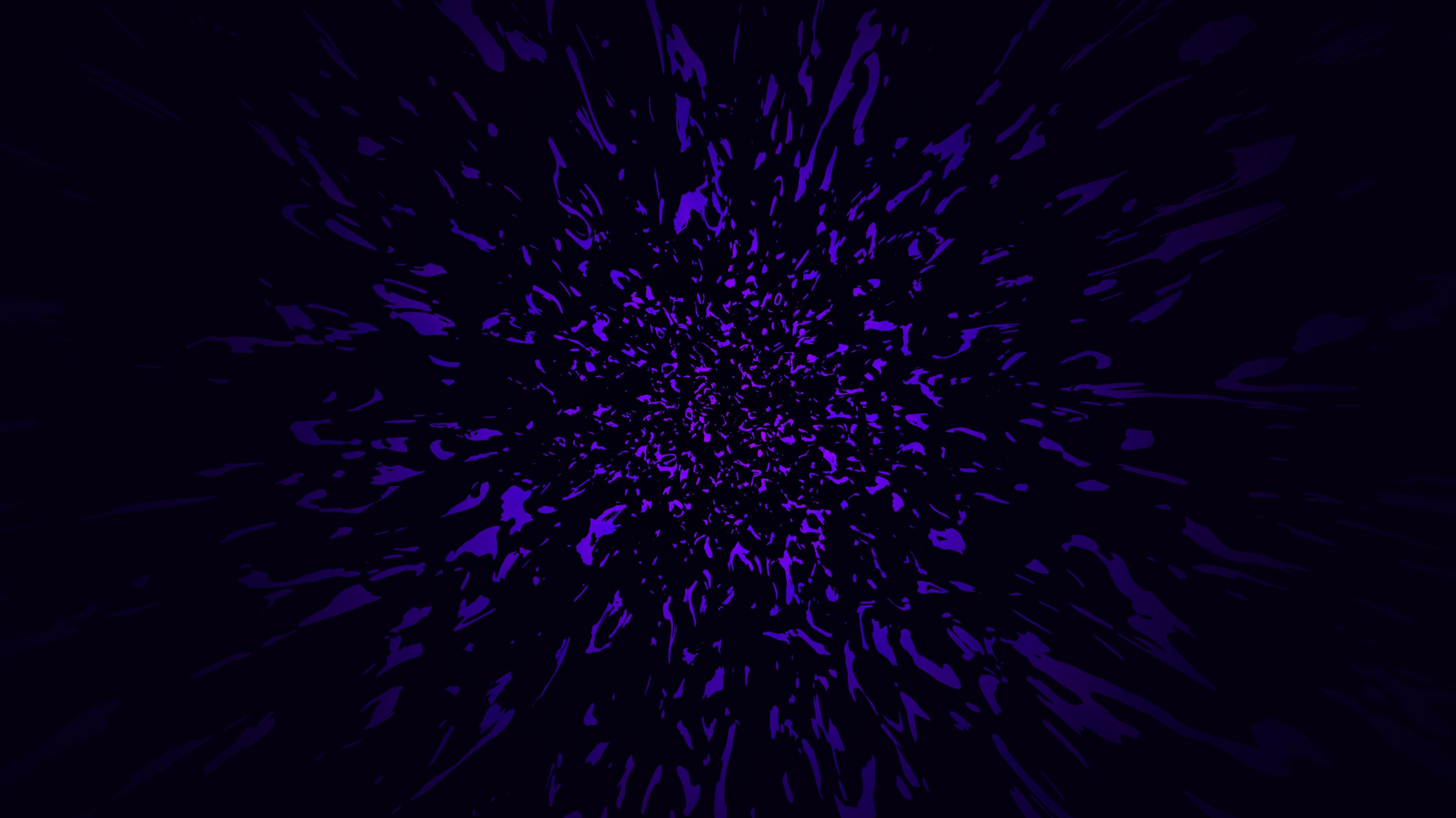 Wallpaper Violet Bend Abstract Dark 4k