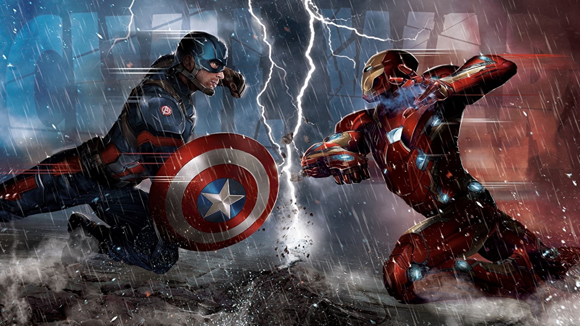 Battle Iron Man Captain America Dual Screen