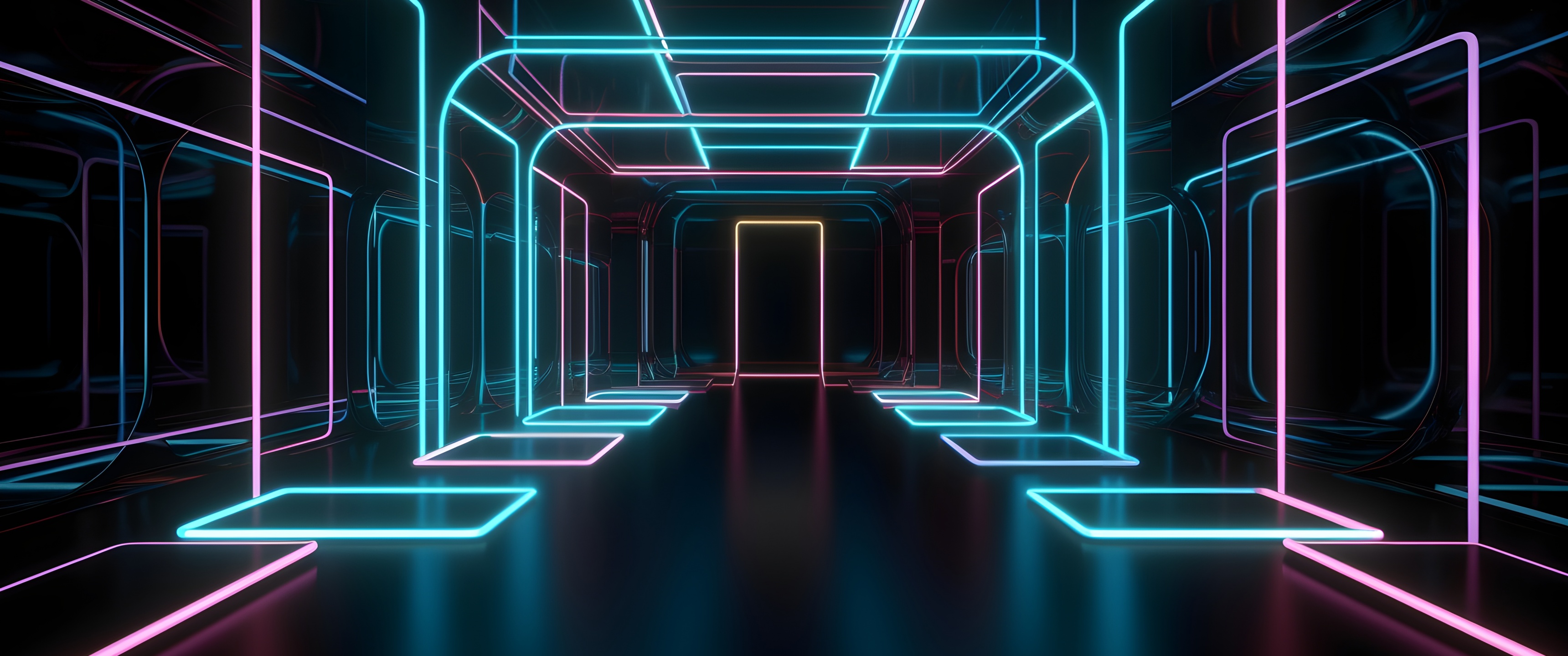 Neon Art Wallpaper 4k Modern Lighting Interior 5k