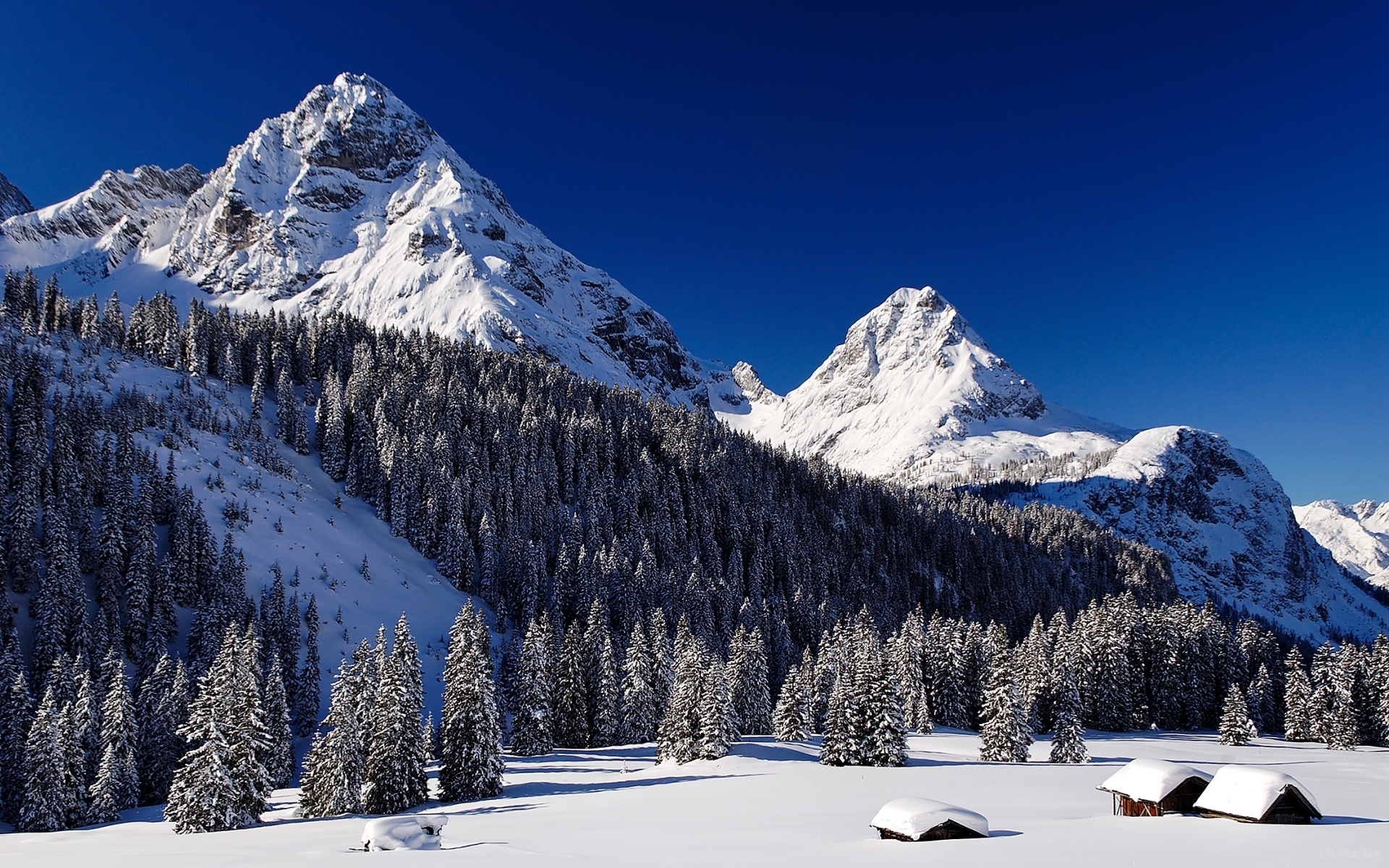 Mountains Winter HD Desktop Wallpaper