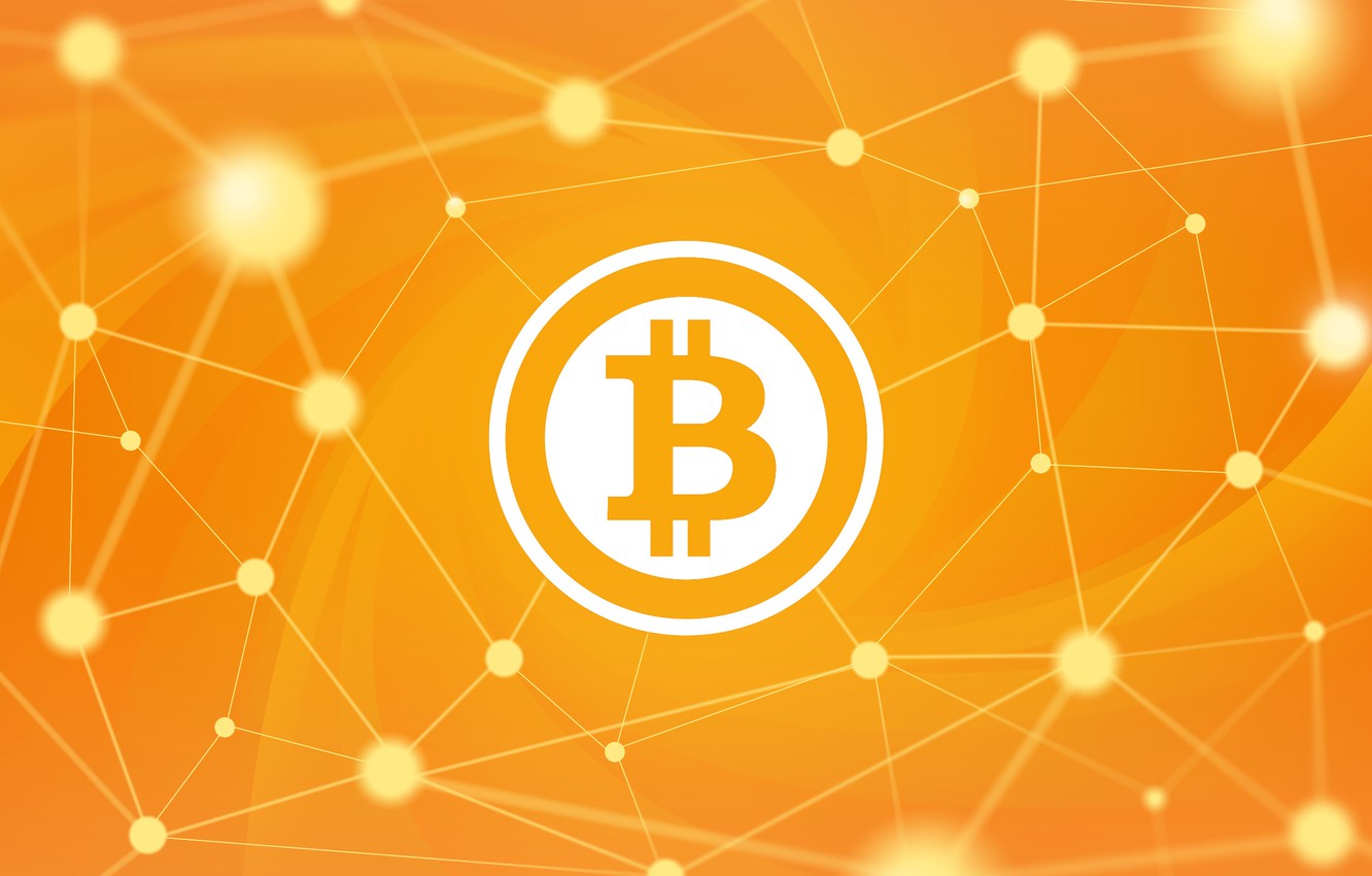 Wallpaper Background Orange Fon Bitcoin Btc Image