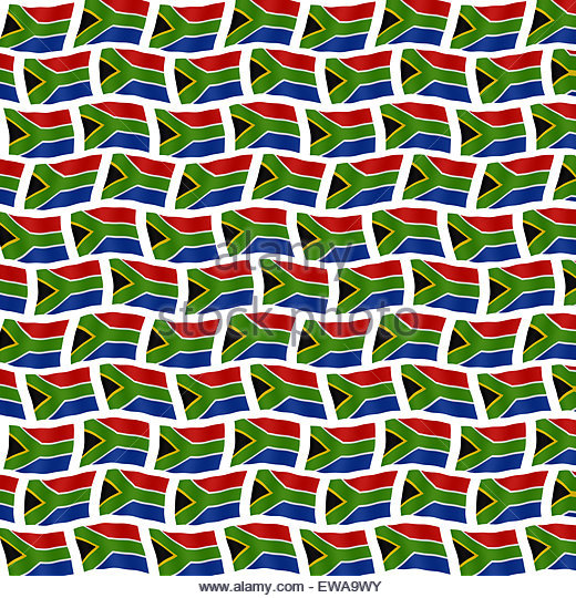 South African Flags Stock Photos