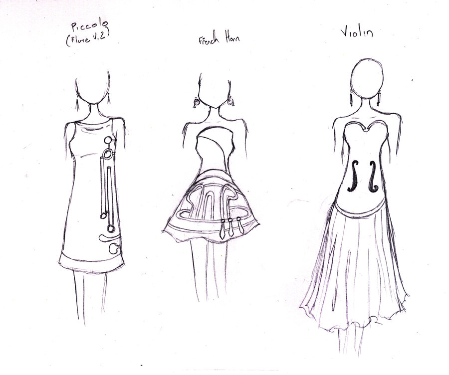 Band geek dresses unfinished by theghostlyartist