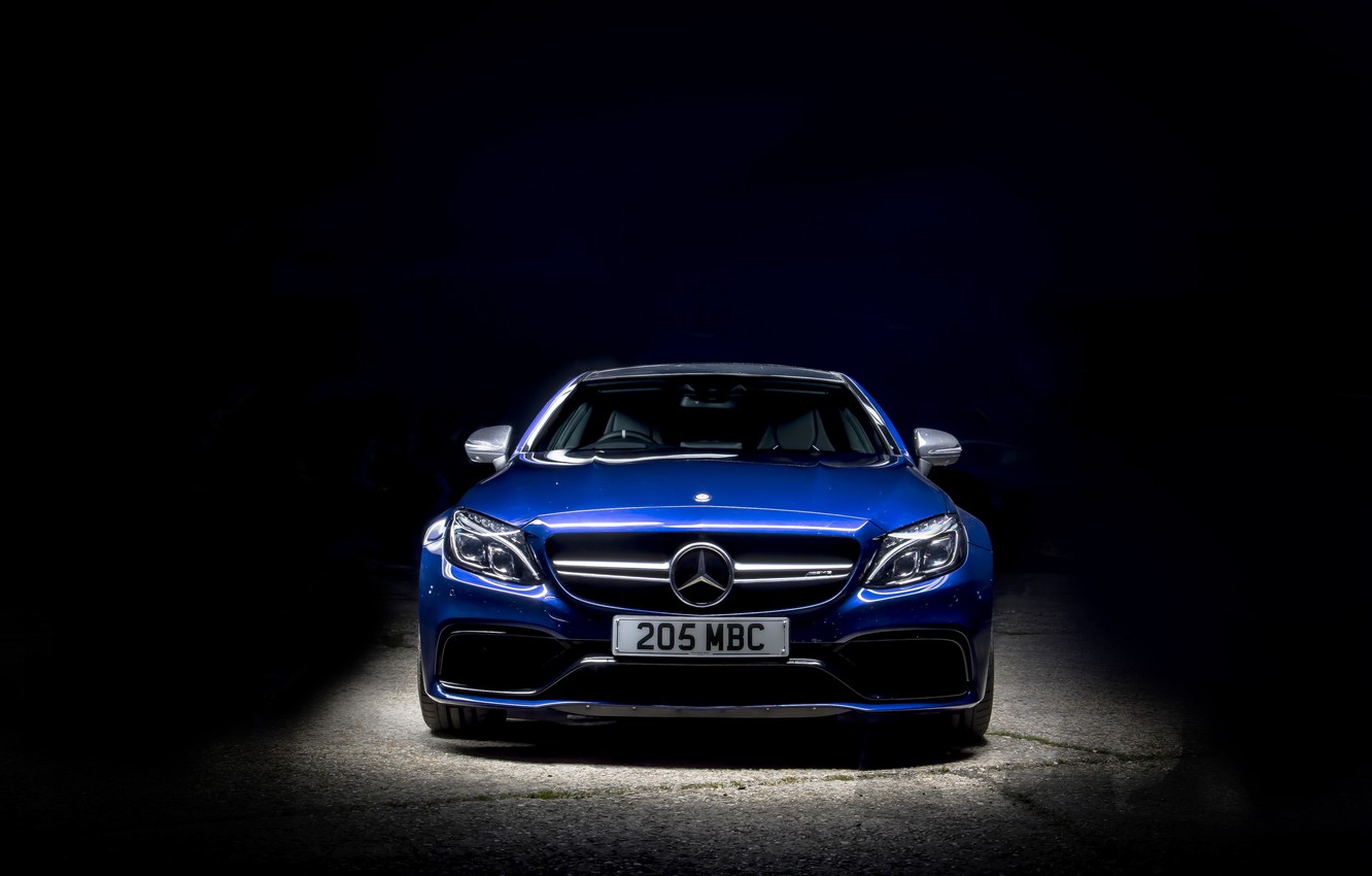 Wallpaper Blue Background Mercedes Benz Amg Coupe C