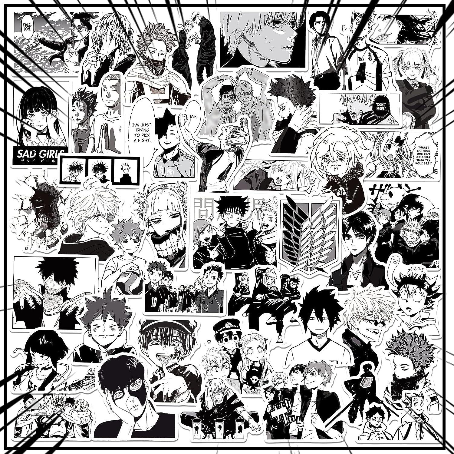 [43+] Anime Black And White Collage Wallpapers | WallpaperSafari