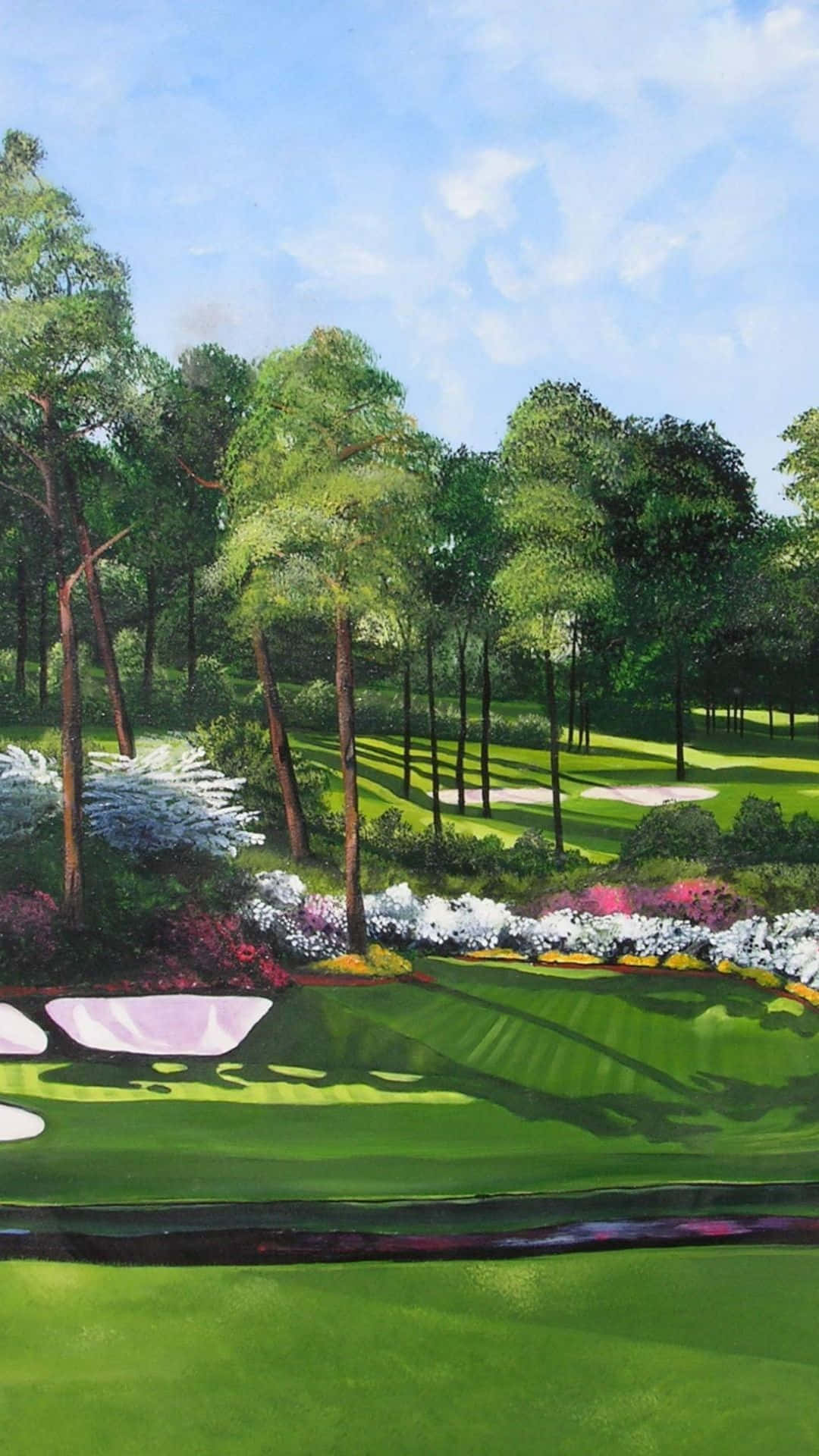 An Iconic Of Augusta National On iPhone Wallpaper