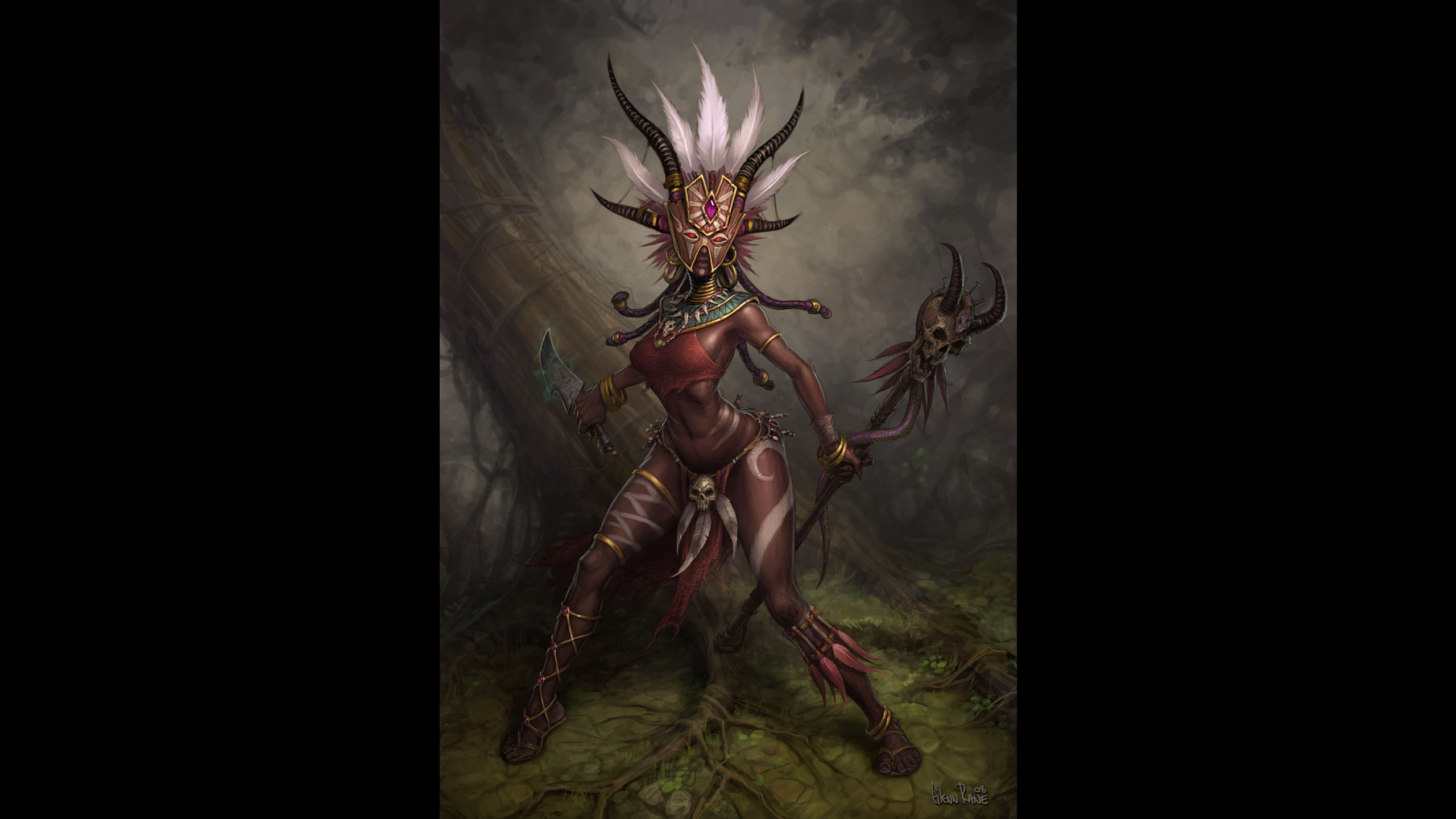 Female Witch Doctor Wide